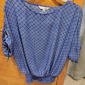 Counterparts  Blue Patterned Women's S Top